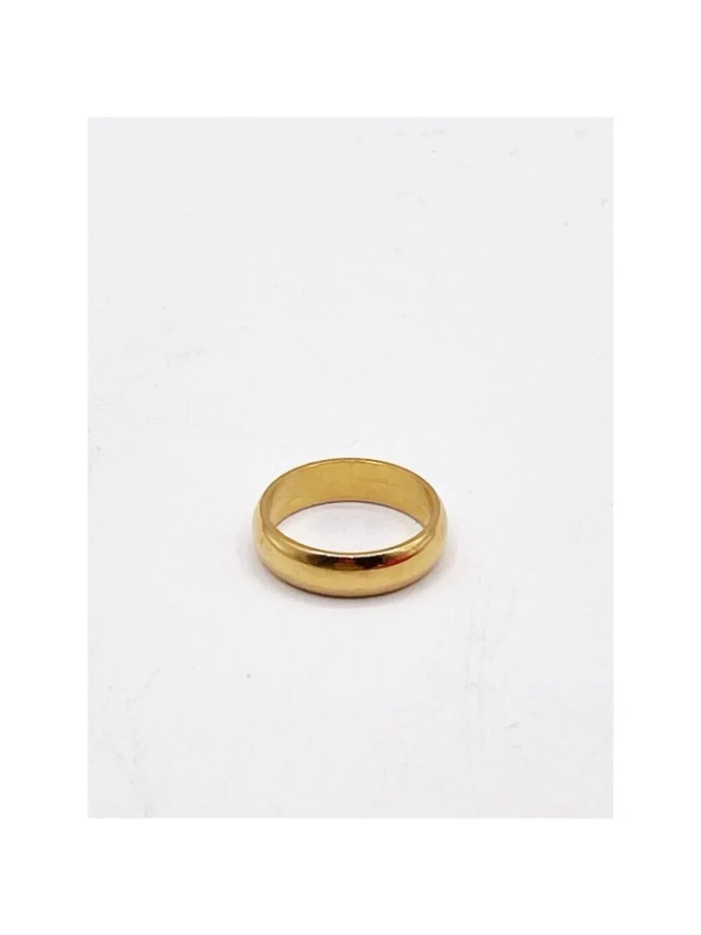 VTG 18KT GE Gold Electroplated Comfort Fit Band Ring Classic Wedding Size 7.5